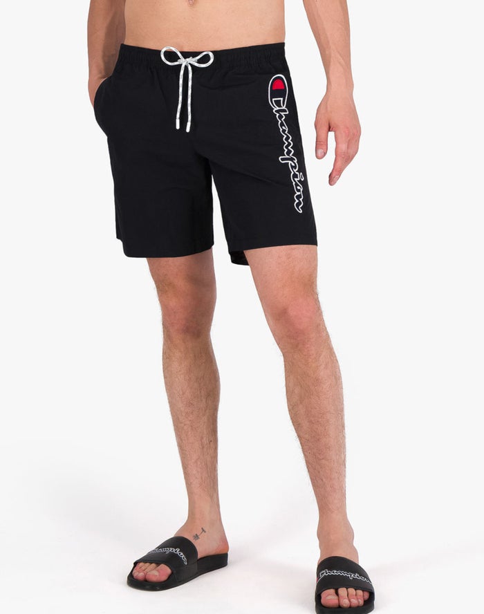 Champion Herre Shorts Sort - Board Vertical Script Logo - Danmark JTB-634107